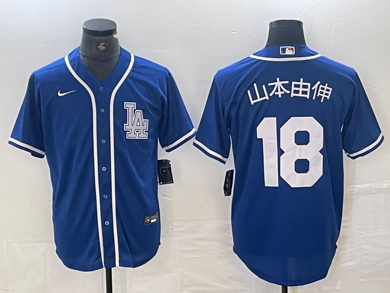 Men's Los Angeles Dodgers Yoshinobu Yamamoto #18 Blue Limited Game Jerseys