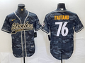 Men's Pittsburgh Steelers Troy Fautanu #76 Grey Camouflage Game Jerseys