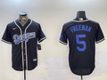 Men's Los Angeles Dodgers Freddie Freeman #5 Black Alternate Replica Player Jerseys