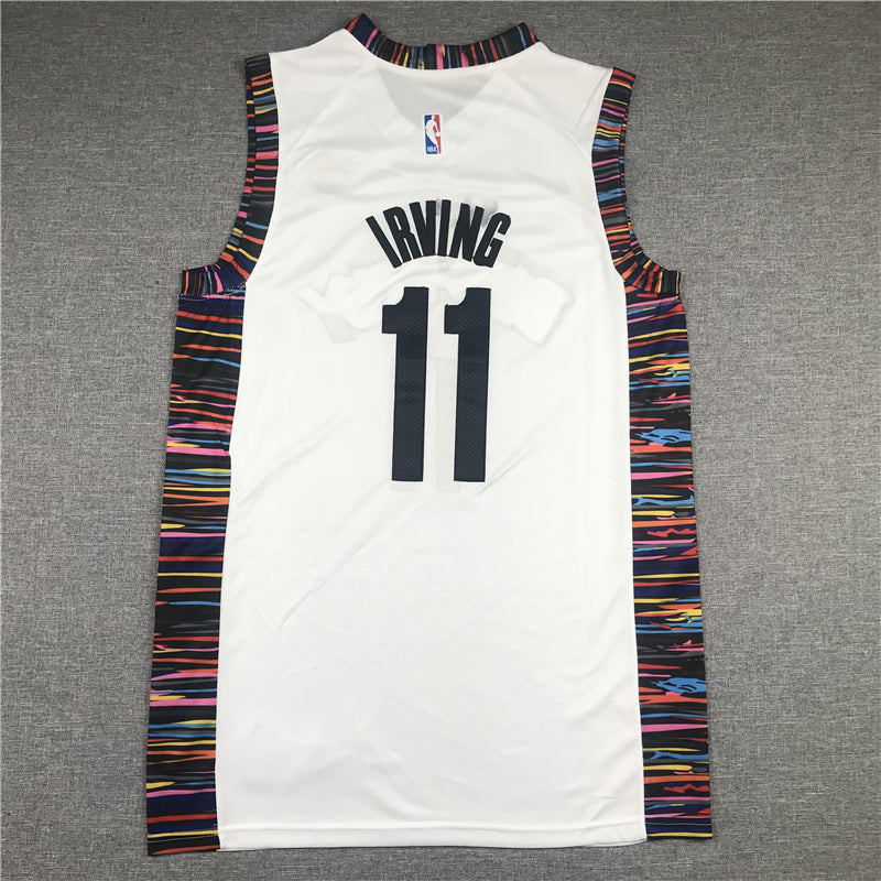Men's Brooklyn Nets Kyrie Irving #11 White Swingman Jerseys - City Edition