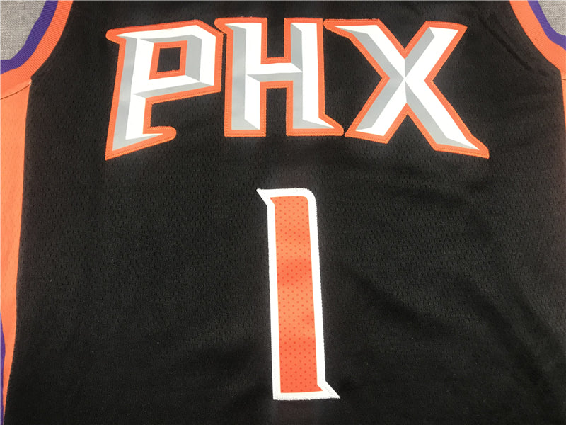 Men's Phoenix Suns Devin Booker #1 NBA Black Replica Jerseys - City Edition