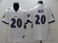 Men's Baltimore Ravens Ed Reed #20 White Game Jerseys