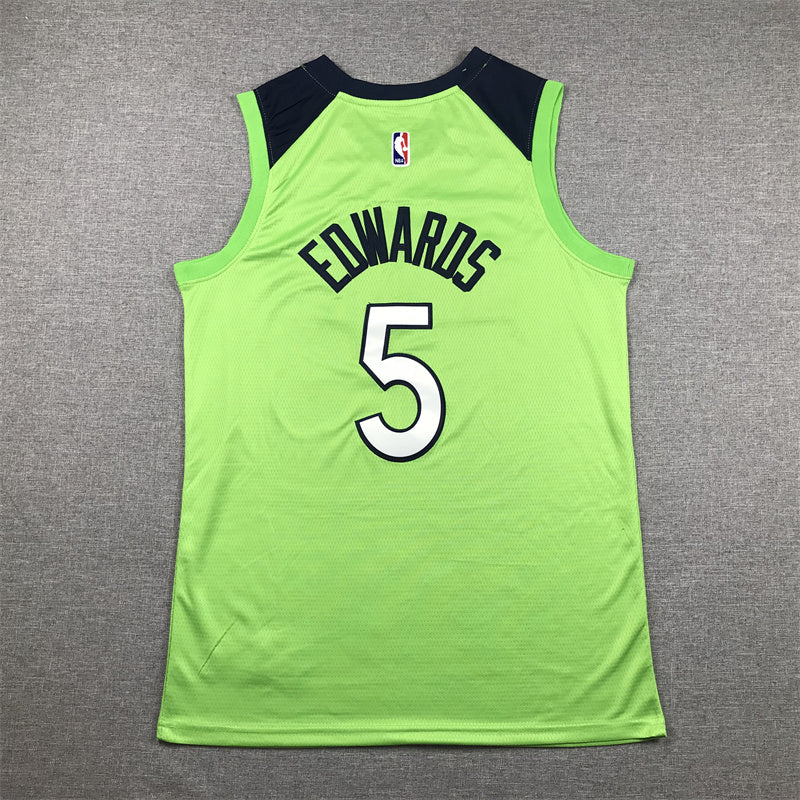 Men's Minnesota Timberwolves Anthony Edwards #5 Green Swingman Jerseys