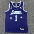 Men's Los Angeles Lakers D'Angelo Russell #1 Purple Swingman Jerseys
