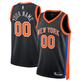 Men's New York Knicks Black 2022/23 Swingman Custom Jerseys - City Edition