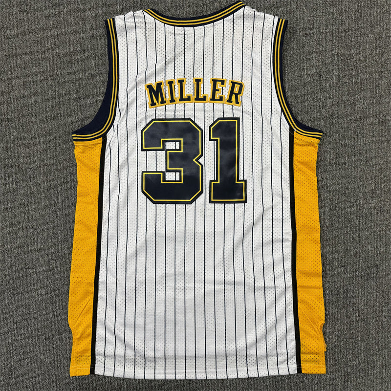 Men's Indiana Pacers Reggie Miller #31 White Hardwood Classics Swingman Jerseys