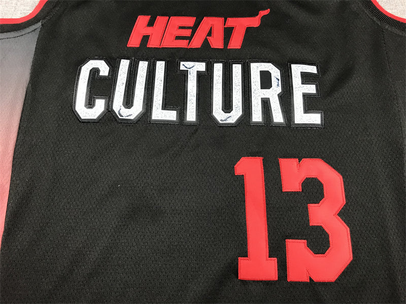 Men's Miami Heat Bam Adebayo #13 Black 2023/24 Swingman Jerseys - City Edition