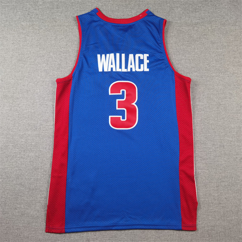Men's Detroit Pistons Ben Wallace #3 Blue 2003/04 Hardwood Classics Swingman Jerseys