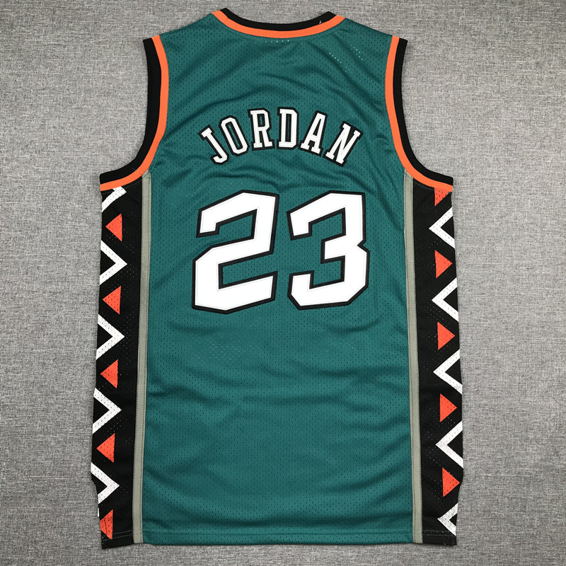 Men's 96 All Star Chicago Bulls Michael Jordan Green Hardwood Classics Swingman Jerseys