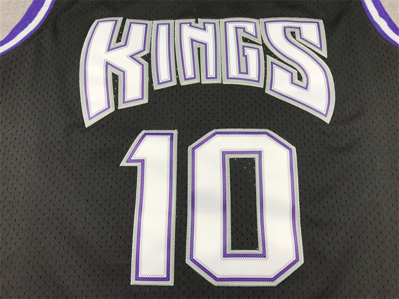Men's Sacramento Kings Domantas Sabonis #10 Black Hardwood Classics Swingman Jerseys