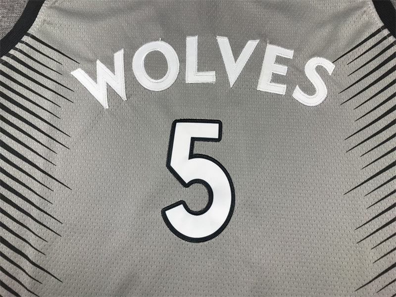 Men's Minnesota Timberwolves Anthony Edwards #5 Gray Swingman Player Jerseys