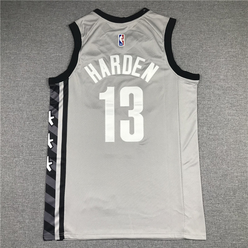 Men's Brooklyn Nets James Harden Charcoal 2020/21 Fast Break Replica Jerseys