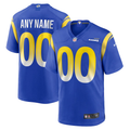 Custom Los Angeles Rams Royal Game Jerseys