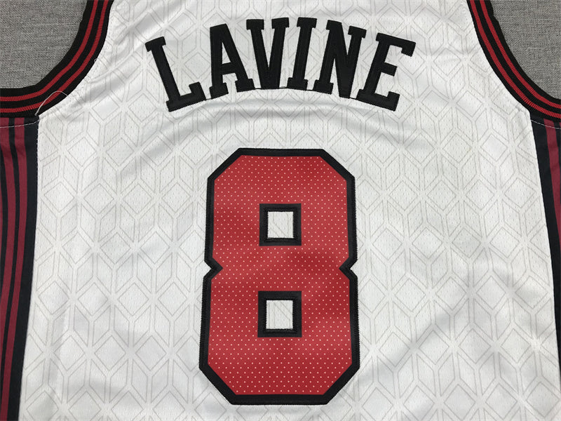 Men's Chicago Bulls Zach LaVine #8 White 2022/23 Swingman Jerseys - City Edition