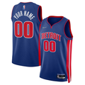 Men's Detroit Pistons Blue 2021/22 Diamond Swingman Custom Jerseys - Icon Edition