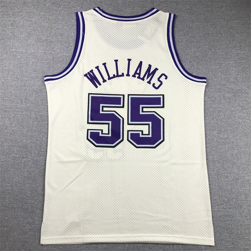 Men's Sacramento Kings Jason Williams #55 Cream Hardwood Classics Swingman Jerseys