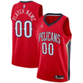 Men's New Orleans Pelicans Red Swingman Custom Jerseys - Statement Edition