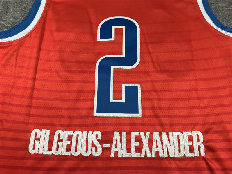 Men's Oklahoma City Thunder Shai Gilgeous-Alexander #2 Orange 2022/23 Swingman Jerseys - Statement Edition