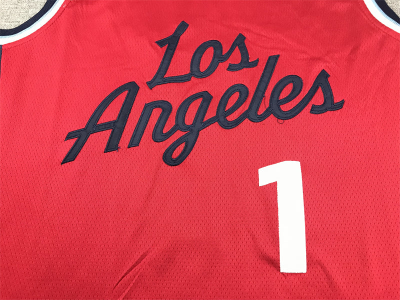 Men's LA Clippers James Harden #1 Red Swingman Player Jerseys
