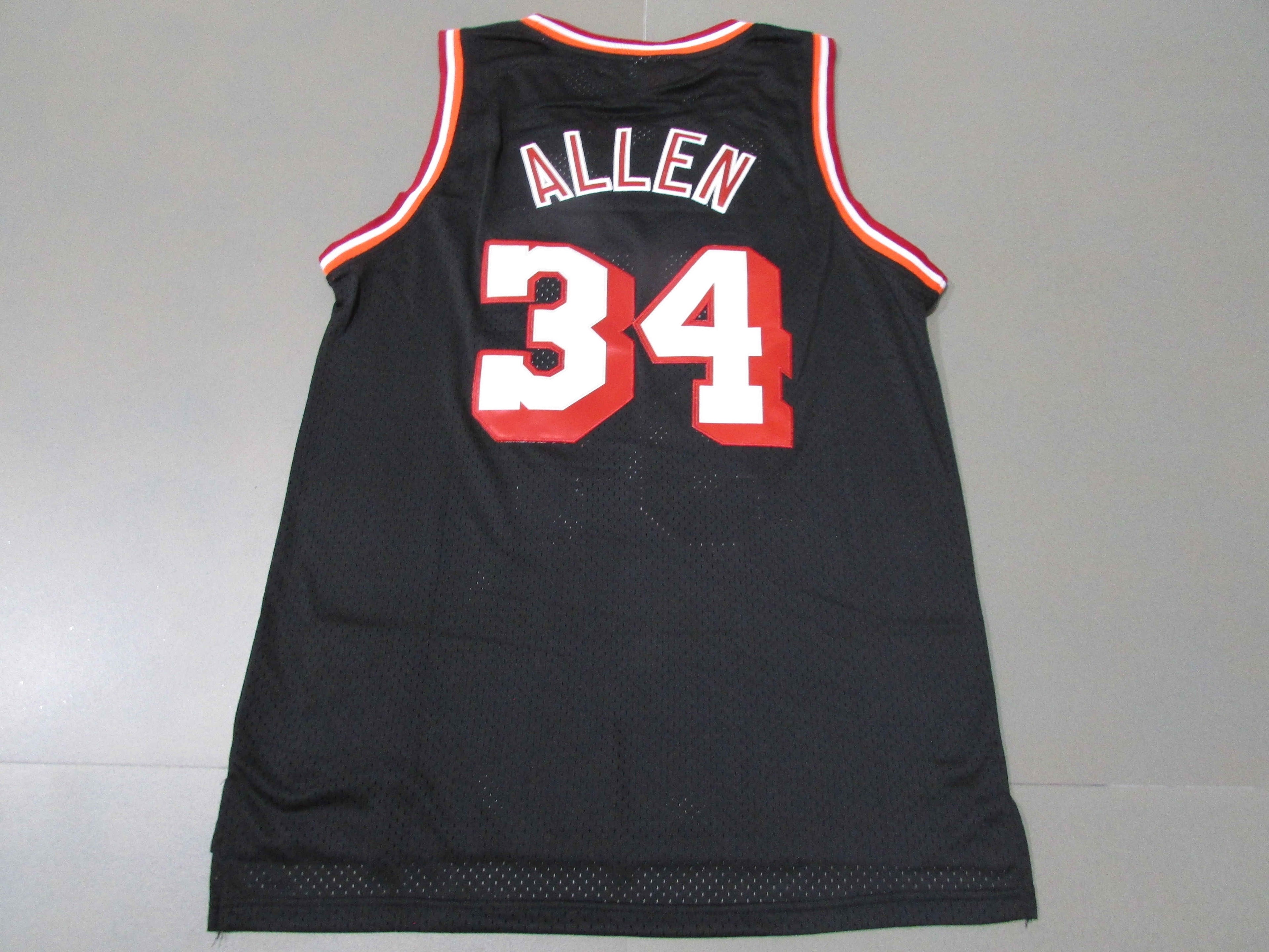 Men's Miami Heat Ray Allen Black 2012-13 Hardwood Classics Swingman Jerseys