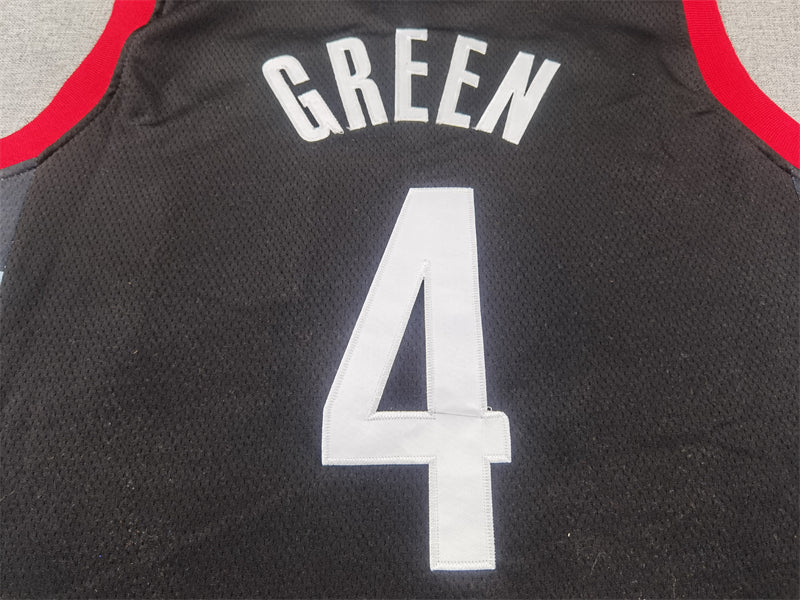 Men's Houston Rockets Jalen Green #4 Black Swingman Jerseys - Statement Edition