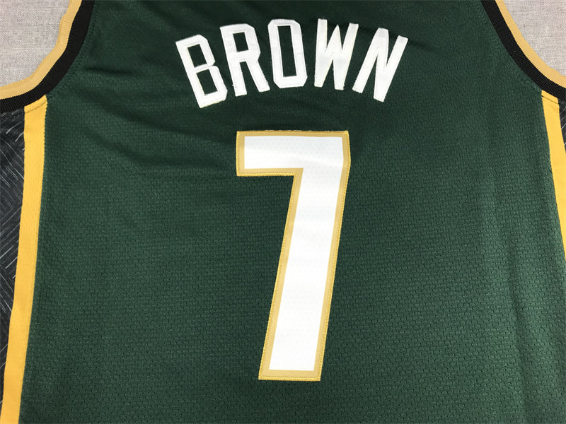 Men's Boston Celtics Jaylen Brown #7 Green 2022/23 Swingman Jerseys - City Edition