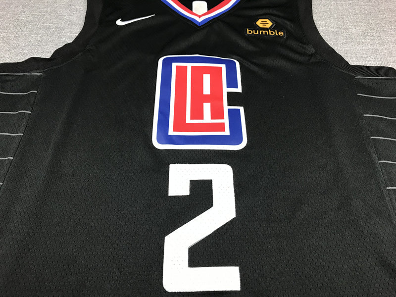 Men's LA Clippers Kawhi Leonard #2 Black 2022/23 Statement Edition Swingman Jerseys