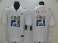 Men's Dallas Cowboys Ezekiel Elliott #21 White Game Player Jerseys