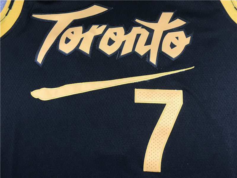 Men's Toronto Raptors Kyle Lowry #7 Black Replica Player Jerseys